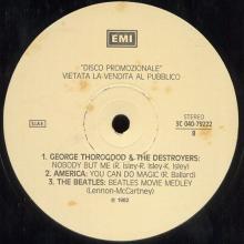 ITALY 1982 11 11 - BEATLES MOVIE MEDLEY - EMI 3C 040 79222 - 12 INCH - pic 1