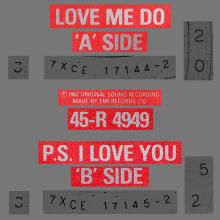 1982 12 07 THE BEATLES SINGLES COLLECTION - BSCP1 - R 4949 - A - LOVE ME DO ⁄ P.S. I LOVE YOU - pic 1