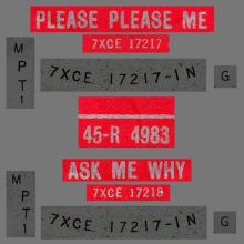 1963 01 11 - 1963 - B - PLEASE PLEASE ME ⁄ ASK ME WHY - 45-R 4983 - RED LABEL - pic 1