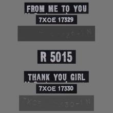 1963 04 12 - 1963 - B - FROM ME TO YOU ⁄ THANK YOU GIRL - R 5015 - pic 1