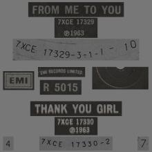 1963 04 12 - 1982 - N - FROM ME TO YOU ⁄ THANK YOU GIRL - R 5015 - BSCP 1  - pic 1