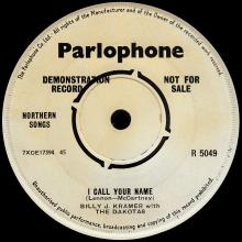 BILLY J. KRAMER WITH THE DAKOTAS - BAD TO ME ⁄ I CALL YOUR NAME - R 5049 - UK - PROMO - pic 5