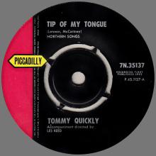 TOMMY QUICKLY - TIP OF MY TONGUE - PICCADILLY - 7N.35137 ⁄ P.45 1137-A - UK - pic 1