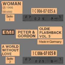 PETER AND GORDON - A WORLD WITHOUT LOVE - WOMAN - GERMANY - 1C 006-07 025 - 1978 - pic 4
