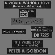 PETER AND GORDON - A WORLD WITHOUT LOVE - SWEDEN - DB 7225 - RED SLEEVE - pic 4