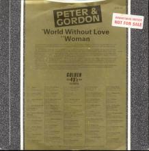 PETER AND GORDON - A WORLD WITHOUT LOVE - WOMAN - UK - G45 42 - 1985  - pic 2