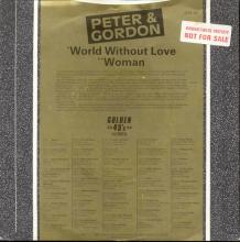 PETER AND GORDON - A WORLD WITHOUT LOVE - WOMAN - UK - G45 42 - 1985  - pic 1