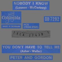 PETER AND GORDON - NOBODY I KNOW - DB 7292 - DENMARK - pic 4