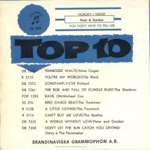 PETER AND GORDON - NOBODY I KNOW - DB 7292 - SWEDEN - pic 1