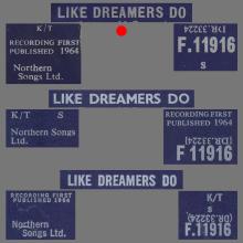 THE APPLEJACKS - LIKE DREAMERS DO - UK VARIATION 1 - F.11916 - pic 1