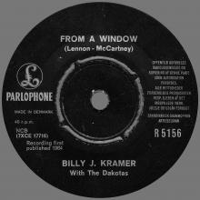 BILLY J. KRAMER WITH THE DAKOTAS - FROM A WINDOW - R 5156 - DENMARK - pic 1
