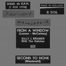 BILLY J. KRAMER WITH THE DAKOTAS - FROM A WINDOW - R 5156 - HOLLAND  - pic 4