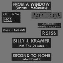 BILLY J. KRAMER WITH THE DAKOTAS - FROM A WINDOW - R 5156 - SWEDEN - pic 4