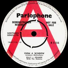BILLY J. KRAMER WITH THE DAKOTAS - FROM A WINDOW - R 5156 - UK - PROMO - pic 1