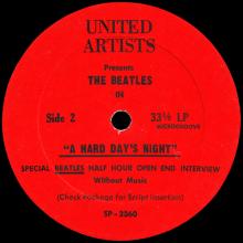 1964 07 26 - THE BEATLES RADIO SHOW - UNITED ARTISTS - A HARD DAY'S NIGHT SP2359 ⁄ SP2360 - pic 2