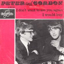 PETER AND GORDON - I DON'T WANT TO SEE YOU AGAIN - HOLLAND - DB 7356 - RED - pic 1