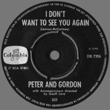 PETER AND GORDON - I DON'T WANT TO SEE YOU AGAIN - HOLLAND - DB 7356 - RED - pic 3