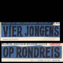 BELGIUM 1964 A HARD DAY'S NIGHT ⁄ VIER JONGENS OP RONDREIS ⁄ QUATRE GARÇONS DANS LE VENT - 16,8cm-10,7cm - FLYER - pic 1