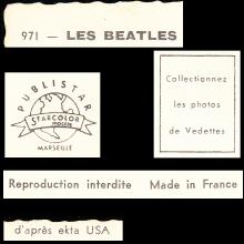 1964 THE BEATLES PHOTO - POSTCARD FRANCE - PUBLISTAR - A - 971 LES BEATLES - 10,5X15 - pic 1