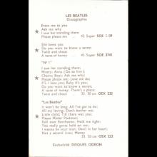 1964 THE BEATLES PHOTO - POSTCARD FRANCE - LES BEATLES DISQUES ODEON - 8,8X13,9 - pic 2