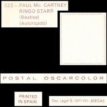1964 THE BEATLES PHOTO - POSTCARD SPAIN - 322 THE BEATLES POSTAL OSCARCOLOR - 15X10,5 - pic 3