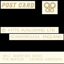 1964 THE BEATLES PHOTO - POSTCARD UK - 104-3 SHOW-BIZ SERIES - 10,5X15,5 - pic 3