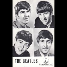 1964 THE BEATLES PHOTO - POSTCARD UK - THE BEATLES PARLOPHONE - 8,5X13,6 - pic 1