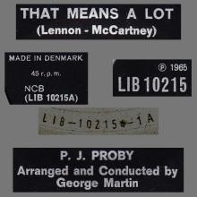 P.J. PROBY - THAT MEANS A LOT - DENMARK - LIB 10215 - pic 1