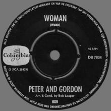 PETER AND GORDON - WOMAN - DB 7834 - HOLLAND - pic 1
