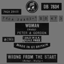 PETER AND GORDON - WOMAN - DB 7834 - UK - pic 4