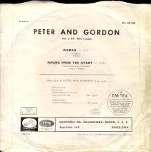 PETER AND GORDON - WOMAN - PL 63.134 - SPAIN  - pic 2