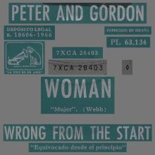 PETER AND GORDON - WOMAN - PL 63.134 - SPAIN  - pic 4