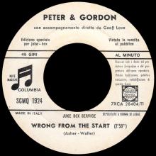 PETER AND GORDON - WOMAN - SCMQ 1924 - ITALY - JUKE BOX SERVICE - pic 5