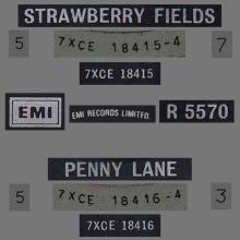 1982 12 07 THE BEATLES SINGLES COLLECTION - BSCP1 - R 5570 - A - STRAWBERRY FIELDS FOREVER / PENNY LANE - pic 1