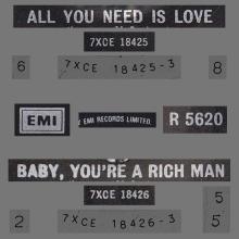 1982 12 07 THE BEATLES SINGLES COLLECTION - BSCP1 - R 5620 - A - ALL YOU NEED IS LOVE / BABY YOU'RE A RICH MAN - pic 1