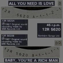 1987 07 07 - ALL YOU NEED IS LOVE ⁄ BABY, YOU'RE A RICH MAN - 12 R 5620 - 12 INCH PICTURE DISC - pic 4