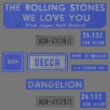 THE ROLLING STONES - WE LOVE YOU - BELGIUM - DECCA - 26.132 - pic 1