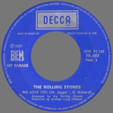THE ROLLING STONES - WE LOVE YOU - FRANCE - DECCA - 79.007 - XDR 41.128 - pic 1
