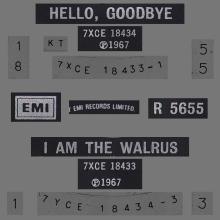 1982 12 07 THE BEATLES SINGLES COLLECTION - BSCP1 - R 5655 - A - HELLO , GOODBYE / I AM THE WALRUS - pic 1