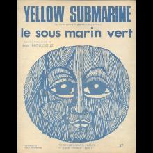FRANCE 1968 YELLOW SUBMARINE / LE SOUS-MARIN VERT - MUSIC SHEET - 1-2-3 - pic 1