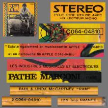 1971 05 21 - 1971 PAUL AND LINDA McCARTNEY - RAM - U 2C 064-04810 - FRANCE - pic 1