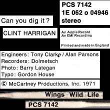 1971 12 07 - 1971 WINGS - WINGS WILD LIFE - PCS 7142 - 1E 062 o 04946 - UK - pic 1