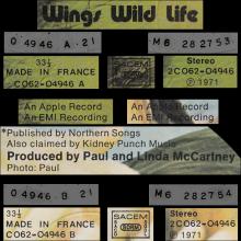 1971 12 07 - 1971 WINGS - WINGS WILD LIFE - T 2C 062-04946 - FRANCE - pic 3