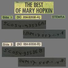 1972 03 31 MARY HOPKIN - THE BEST OF MARY HOPKIN - APPLE - 5C 054-93536 -HOLLAND - pic 3