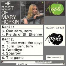 1972 03 31 MARY HOPKIN - THE BEST OF MARY HOPKIN - APPLE - 5C 054-93536 -HOLLAND - pic 4
