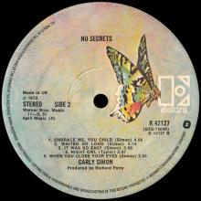 1972 11 28 CARLY SIMON - NO SECRETS - NIGHT OWL - WEA - ELECTRA - K 42127 - UK - pic 5