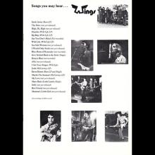 1972 WINGS OVER EUROPE - PAUL MCCARTNEY AND WINGS TOUR CONCERT PROGRAMME - pic 7