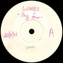 1973 03 23 - WINGS - MY LOVE ⁄ THE MESS - UK 7" TEST PRESSING - pic 1
