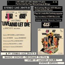1973 07 02 1973 ORIGINAL SOUNDTRACK JAMES BOND - LIVE AND LET DIE - UNITED ARTISTS RECORDS - UAS 29475-B - FRANCE - pic 4