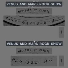 1975 11 28 - VENUS AND MARS ROCK SHOW ⁄ VENUS AND MARS ROCK SHOW - USA 7" TEST PRESSING - pic 3